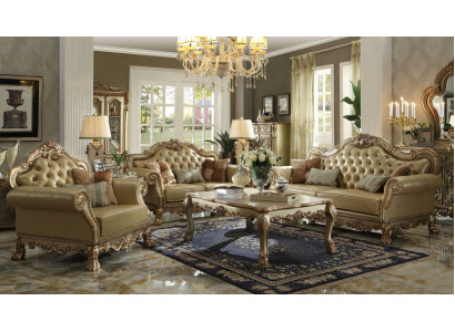 Sohvasetti 3+2+1 Chesterfield Nahka